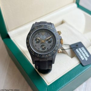 SUPER CLONE MAQUINA ETA ROLEX DAYTONA DIW CARBONO 40MM DOURADO - Imagem 1