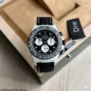 SUPER CLONE MAQUINA ETA ROLEX DAYTONA DIW CARBONO 40MM BRANCO - Imagem 1