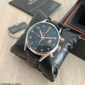 SUPER CLONE MÁQUINA ETA – TAG HEUER CARRERA CALIBRE 1887 COURO 43MM - Imagem 1
