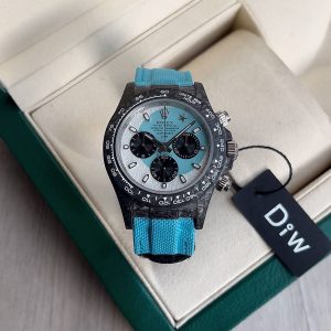 SUPER CLONE MÁQUINA ETA ROLEX DAYTONA DIW CARBONO 40MM AZUL - Imagem 1