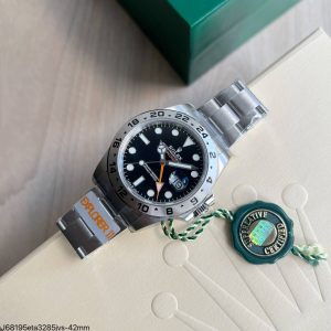 SUPER CLONE MÁQUINA ETA ROLEX EXPLORER II PRETO 42MM - Imagem 1